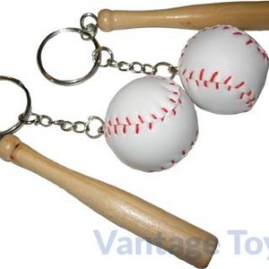 Baseball & Bat Keychain