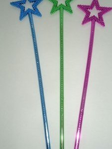 Metallic Coloured Star Wand